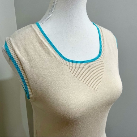 Vintage Guess Sweater Vest Cream Y2K Preppy Academia Size Small - Picture 2 of 7